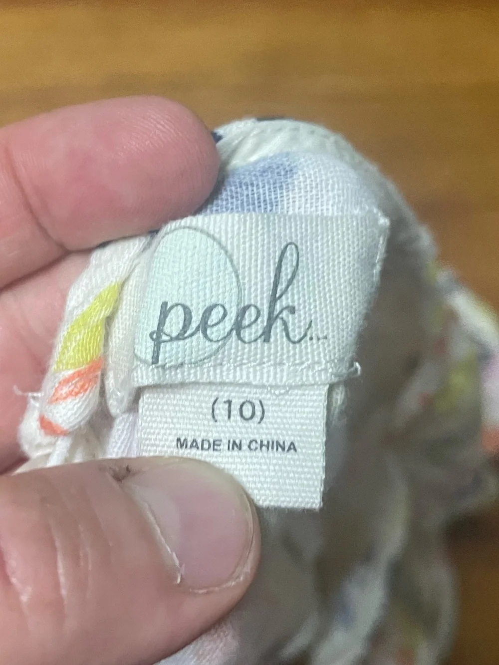 Peek Girls' White Tiered Twirl Dress with Multi-Color Leaf Print Size 10